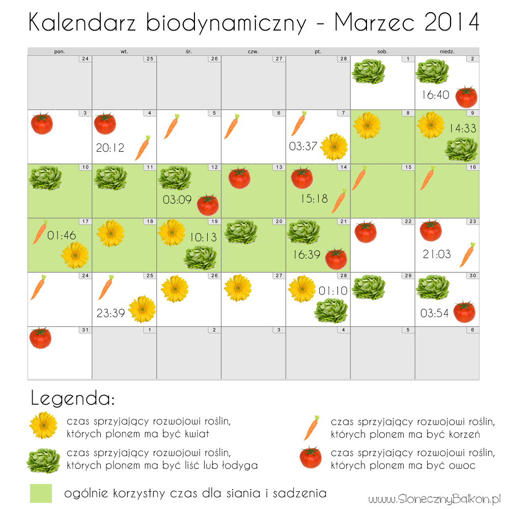 Kalendarz biodynamiczny marzec 2014 – siejemy siejemy :)
